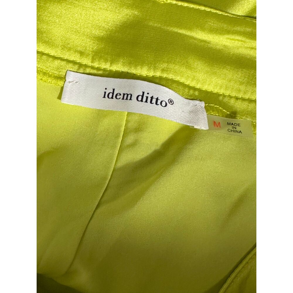 Idem Ditto Women's Neon Yellow Wide Leg Festival Rave Pants, Size M - Picture 2 of 3